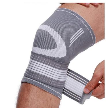 Imagem de Joelheira Ortopédica Ajustável Articulada de Compressão E Proteção Patelar Tensor Joelho Fitness-Unissex