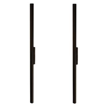 Imagem de Kit 2 Arandela Luminária Parede Linear Led 127V 60Cm Preto - Single Li