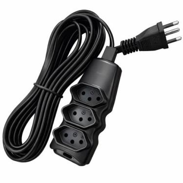 Imagem de Extensão Elétrica 3 Tomadas Megatron 2p 5 Metros Preto