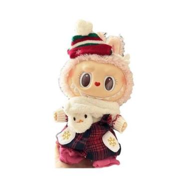 Imagem de Boneca Labubu De 38cm Com Roupa De Natal, Conjunto De Vestido De Suéte
