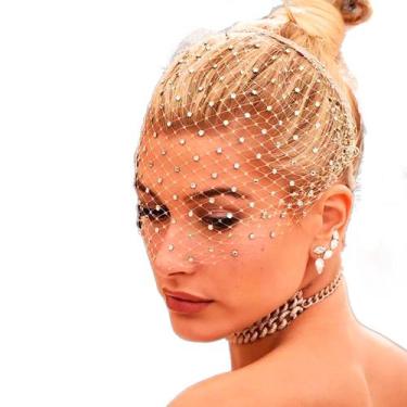 Imagem de Véu Noiva Rosto Voilet Vintage Tule Bordado Strass Casamento - - anjo 