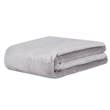 Imagem de Cobertor Manta Super Soft 300g Casal 1,80mx2,20m Prata Sonhare