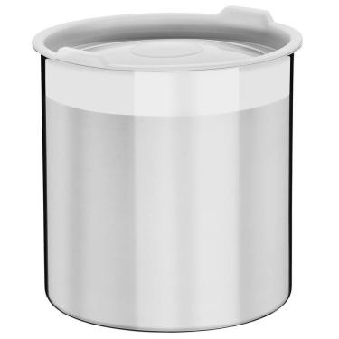 Imagem de Pote Tramontina Cucina Em Aço Inox Para Mantimentos Com Tampa Plástica 16cm 3,4L