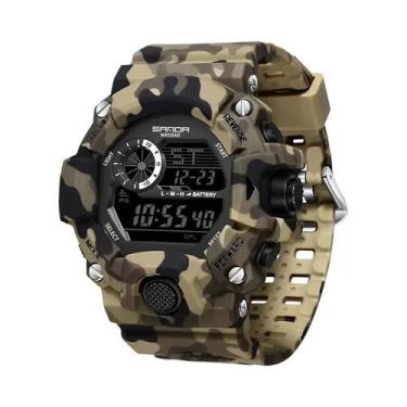 Imagem de Relógio Esportivo Digital Masculino À Prova d'Água Com Camuflagem Mili