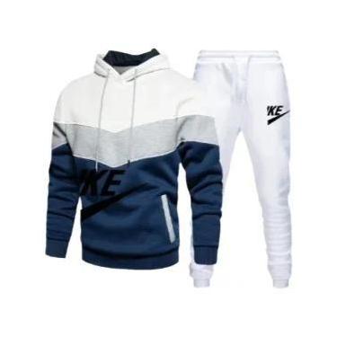 Imagem de Conjunto De Moletom Com Capuz E Calças Para Homens, Casual, Fitness, J