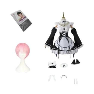 Imagem de Fantasia De Cosplay De Maid Lolita Para Mulheres, Vestido De Anime Ram