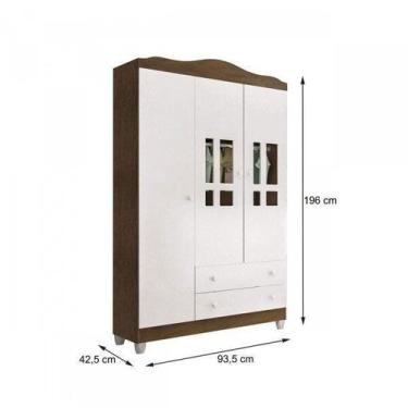 Imagem de Quarto de Bebê Completo Berço Mini Cama Guarda Roupa 3 Portas e Cômoda