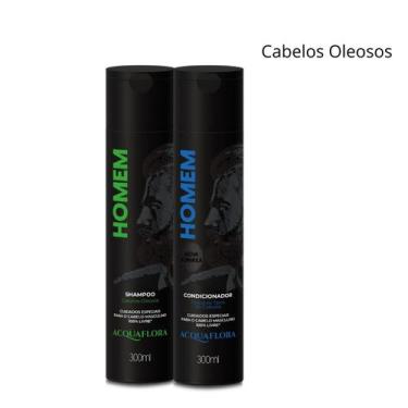 Imagem de Kit Acquaflora Homem Cabelos Oleosos Shampoo 300ml + Condicionador 300