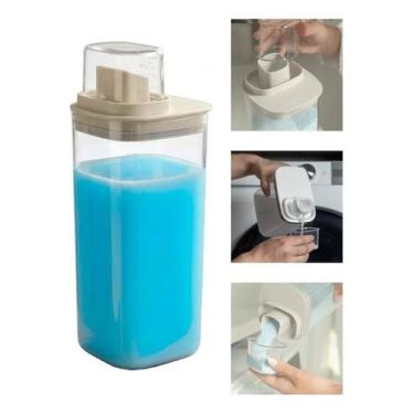 Imagem de Dispenser Sabão Amaciante Lavandeira Flow 1,5l Com Dosador - Ou, Bege