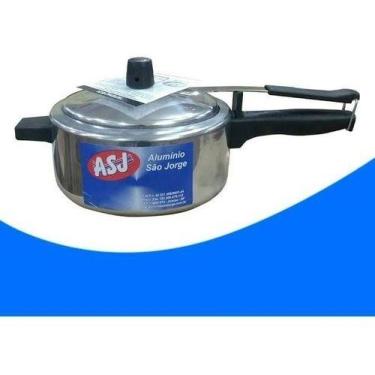 Imagem de Panela De Pressão Polida Asj 3 Litros - Aluminio São Jorge, Prateado