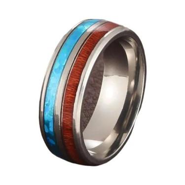 Imagem de Anel Minimalista Preto Prateado Em Aço Inoxidável Para Homens E Mulher