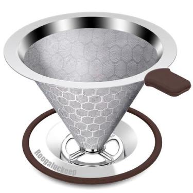 Imagem de Filtro Reutilizável de Aço Inoxidável para Café Coado Roogaluckeep