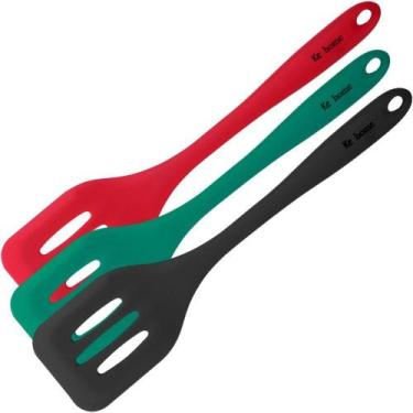 Imagem de Espátula Vazada em Silicone Collorfull 6041 para Panelas Antiaderentes
