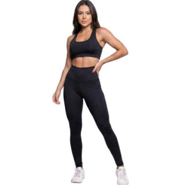 Imagem de Calça Legging Cós Alto Lisa Bella Fiore Roupa Para Academia Treino Mod