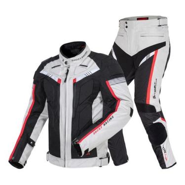 Imagem de Terno à prova de vento de motocicleta de poliéster para homens e mulhe