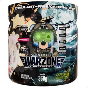 Imagem de Warzone Night Battle Pre Workout Caffeine Free 360g Under Labz, Green 