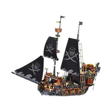 Imagem de Blocos De Montar Navio Pirata Adulto, Modelo De Barco À Vela, Série Tr