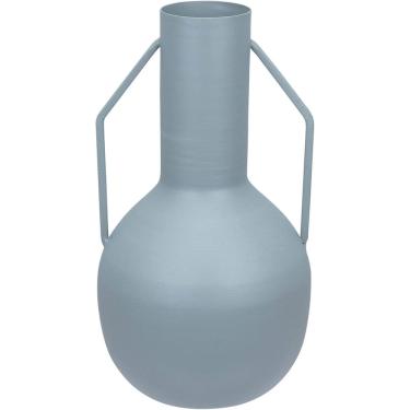 Imagem de VASO DECORATIVO ENFEITE PLANTA APARADOR GARRAFA METAL 20x11x11cm CINZA