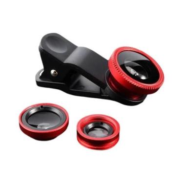 Imagem de Lente Micro Grande Angular Fisheye 0.67X 3 Em 1 Para iPhone Smartphone