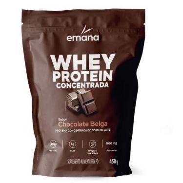 Imagem de Whey Protein Concentrado Emana Chocolate Belga - 450g - Piracanjuba