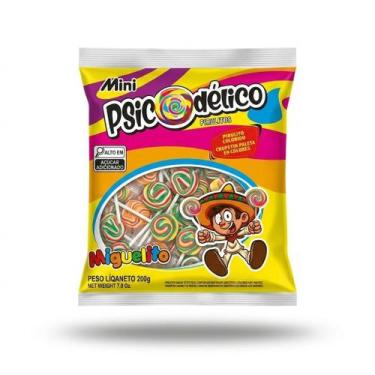 Imagem de Kit 5 Pacotes Mini Pirulito Psicodelico Colorido Tutti Frutti 200g Fes