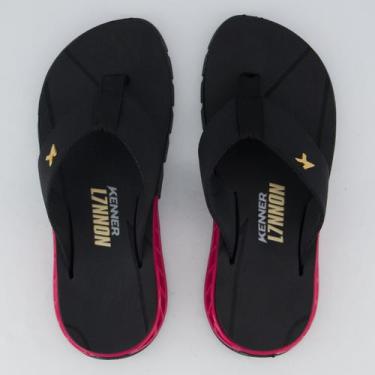 Imagem de Chinelo Kenner Rakka L7nnon Preto e Rosa, 42
