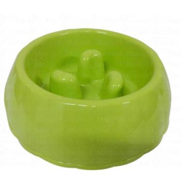 Imagem de Comedouro Alimentação Lenta Cachorro Gato 18x5x5cm Meu Pet, Verde