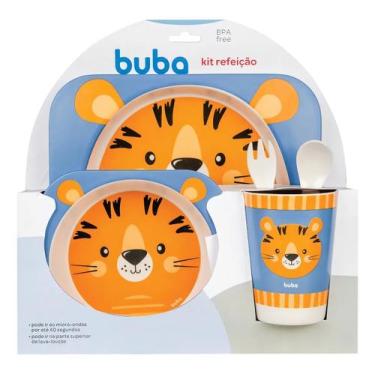 Imagem de Kit Refeição Alimentação Infantil Tigrinho Bambu 5pçs Buba