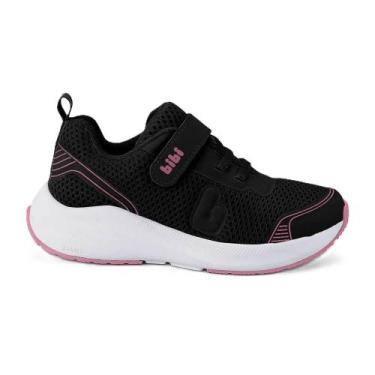 Imagem de Tênis Infantil BIBI High School Escolar Casual Feminino, Preto, Rosa, 