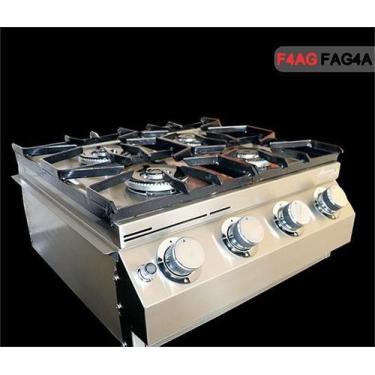 Imagem de Fogão de embutir range top 4 bocas 100% aço inox - Amazingrill
