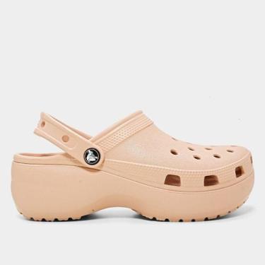 Imagem de Sandália Crocs Clássico Platform Clog Feminino, Rosa, 38