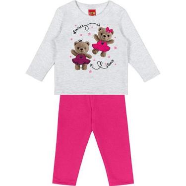 Imagem de Conjunto de Moletom Infantil Menina Feminino Blusão de Moletom  e Calç
