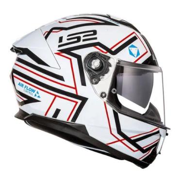 Imagem de Capacete Moto Ls2 FF808 Stream 2 Maze White Black