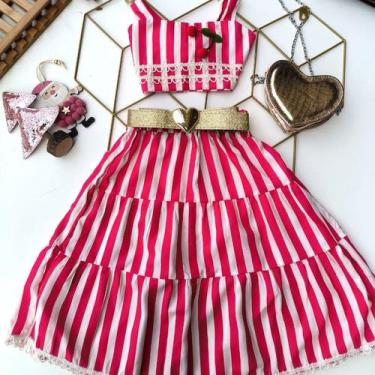 Imagem de Conjunto Infantil Blogueirinha Saia média longa E Cropped - Cheios de 