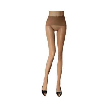 Imagem de Meia-calça Feminina De Cintura Alta Sem Costura, Fina, Brilhante, Cor 