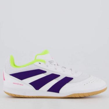Imagem de Chuteira Adidas Predator Club Futsal Juvenil Branca, 32