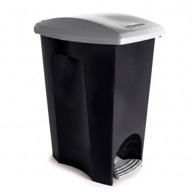 Imagem de Lixeira 30 Litros Grande Pedal Reforçado Plástico Durável Cozinha Banh