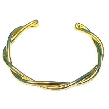 Imagem de Bracelete infinite feminino trança grossa banhado a ouro 18k pulseira 