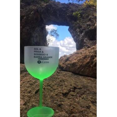 Imagem de Taça de gim branca com verde - VT PERSONALIZADOS 