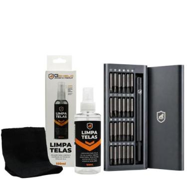 Imagem de Kit Conjunto Estojo Magnético 24 Peças Armor Spray Limpa Telas 150ml G