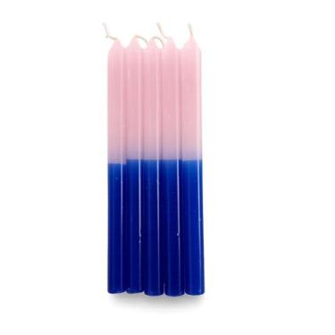 Imagem de 33 velas palito rosa e azul 18cm  parafina pura - Jô&Ba Fabrica de Vel