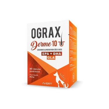 Imagem de Ograx Derme 10 Suplemento Alimentar P/Cães E Gatos 30 Cáp. - Avert