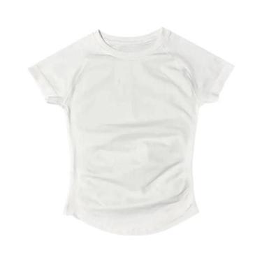 Imagem de Leotardo Feminino Sem Costura Para Esportes, Manga Curta, Ioga, Corrid