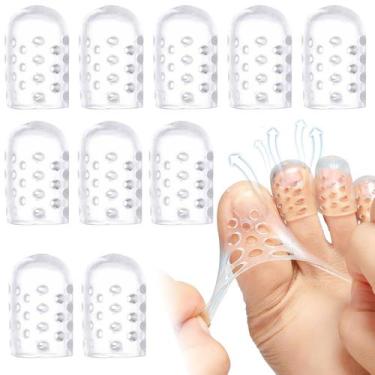 Imagem de Protetores de Dedos OLLBIT Gel de Silicone 10 Unidades Respirável