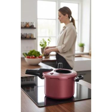 Imagem de 2x Panela Pressão 4.5L Antiaderente c/ Visor Inquebrável Cer - Congrat