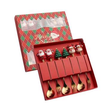 Imagem de Conjunto de Talheres de Natal em Aço Inoxidável - 2, 4 ou 6 Unidades, 