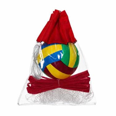 Imagem de Kit vôlei recreação 5 metros - Evo Sports, Vermelho