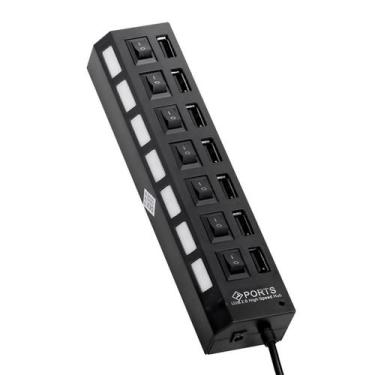 Imagem de Hub Usb 7 Portas 2.0 Hd Extensor Pen Drive Hd - Sem marca