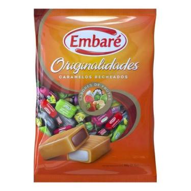 Imagem de Bala Caramelo Recheada 600g Embaré Sabores Frutais Sem Glúte