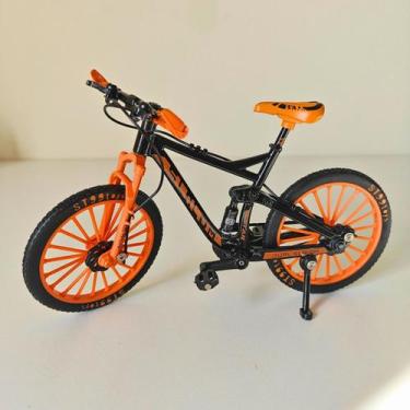Imagem de Miniatura Bicicleta Mountain Bike Full Suspension Metal 19cm - Laranja